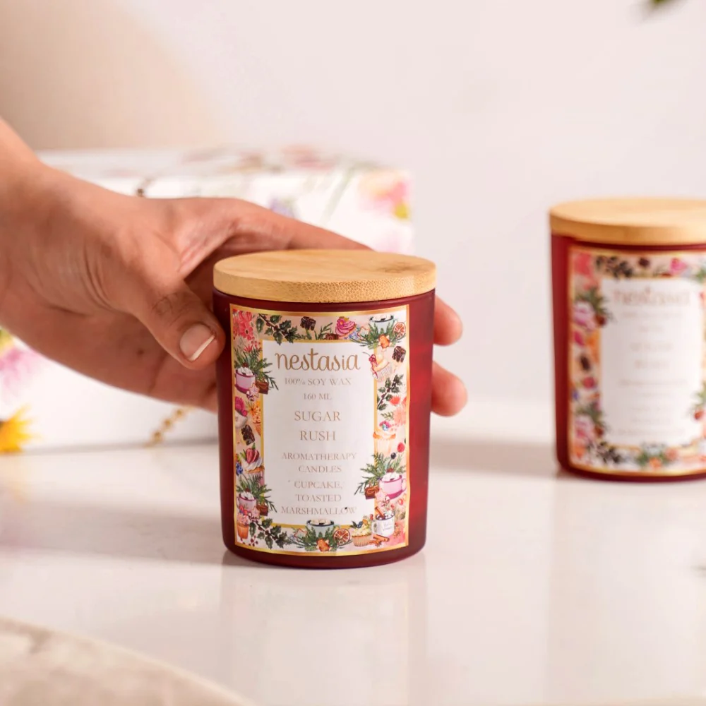 Sugar Rush Scented Candle Jar With Lid Set Of 2 - Image 2