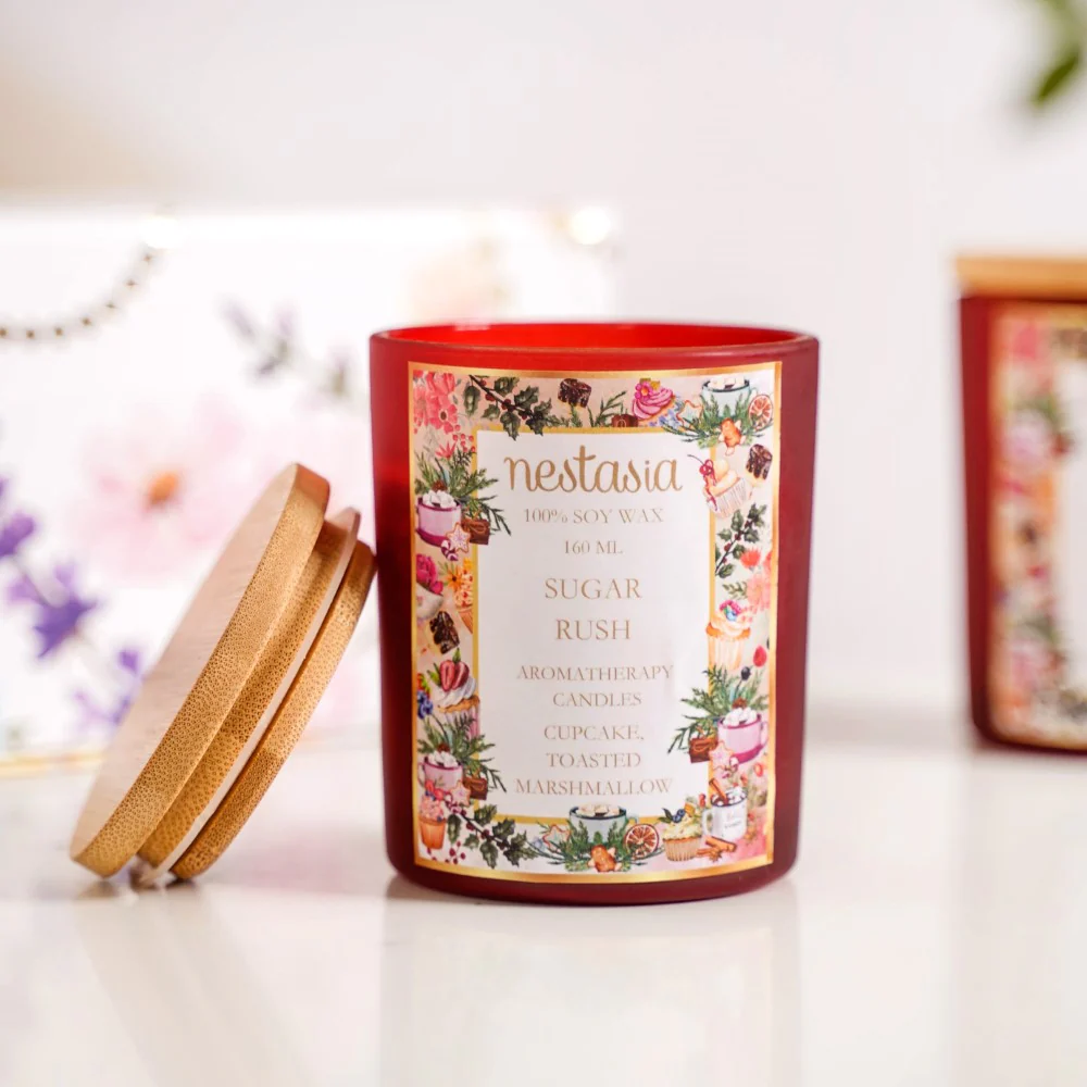 Sugar Rush Scented Candle Jar With Lid Set Of 2 - Image 6