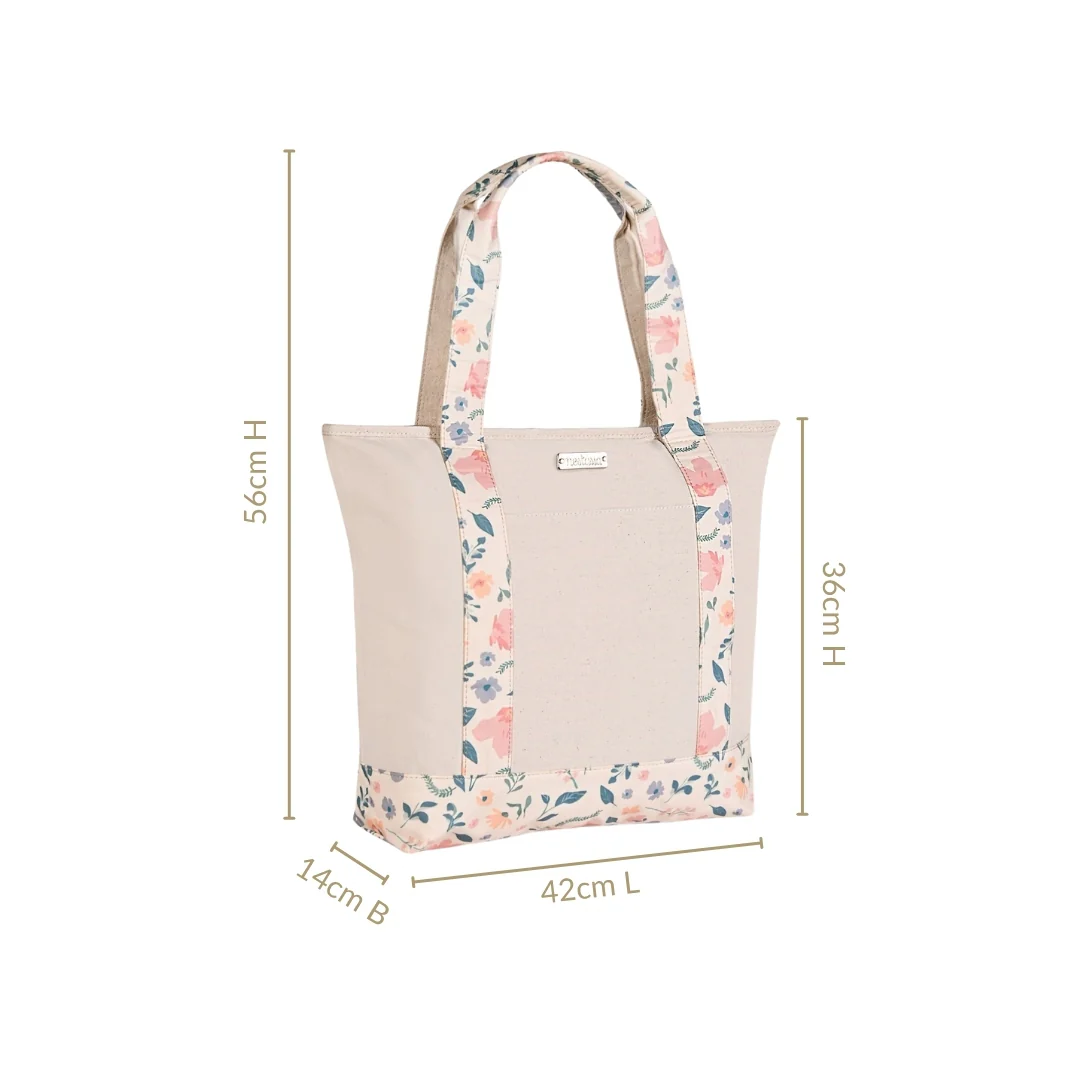 Summer Meadow Large Canvas Zipper Tote Bag - Image 5