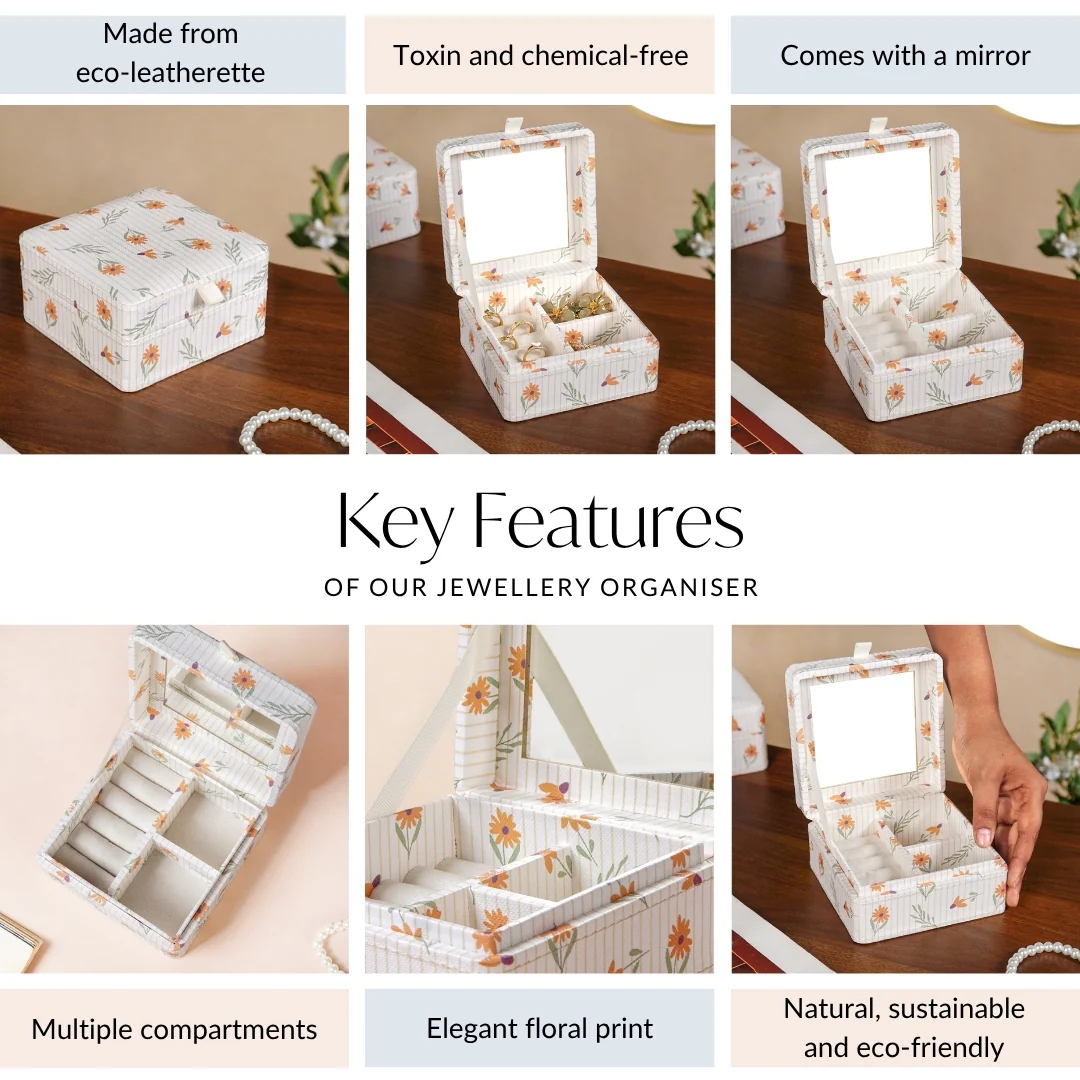 Sundaisy Multi Section Jewellery Box With Mirror - Image 5