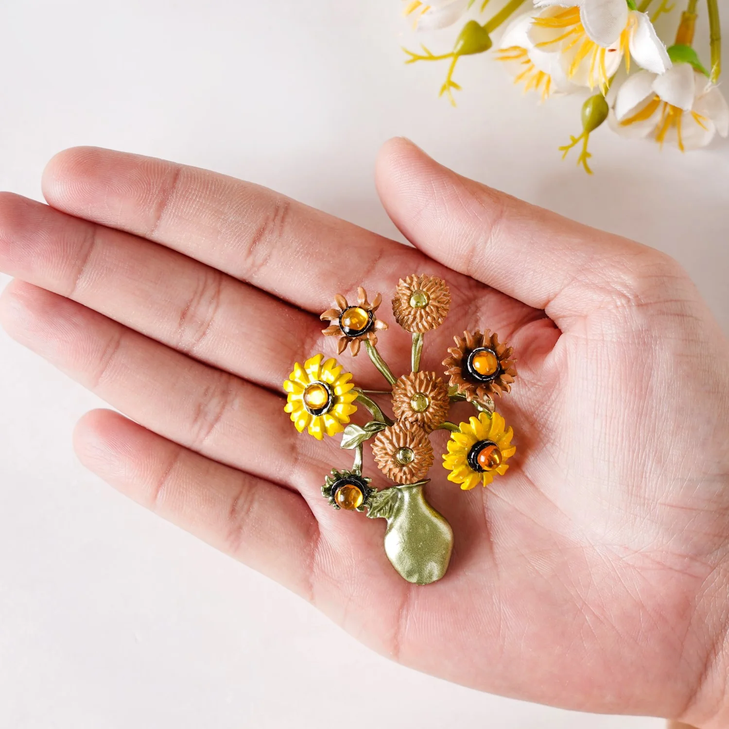 Sunflower Brooch Pin For Women - Image 3