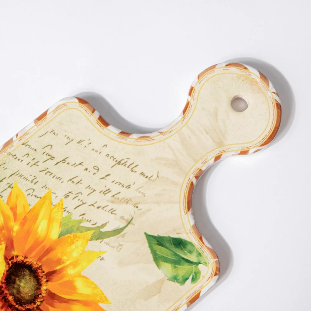 Sunflower Ceramic Trivet With Handle 11 Inch - Image 5