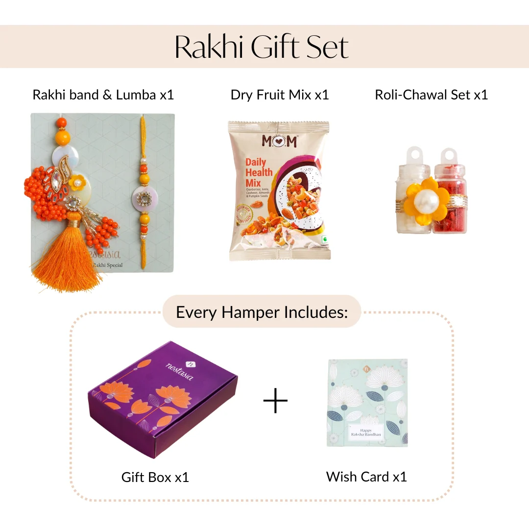 Sunrise Dreams Rakhi Lumba Set For Siblings - Image 4