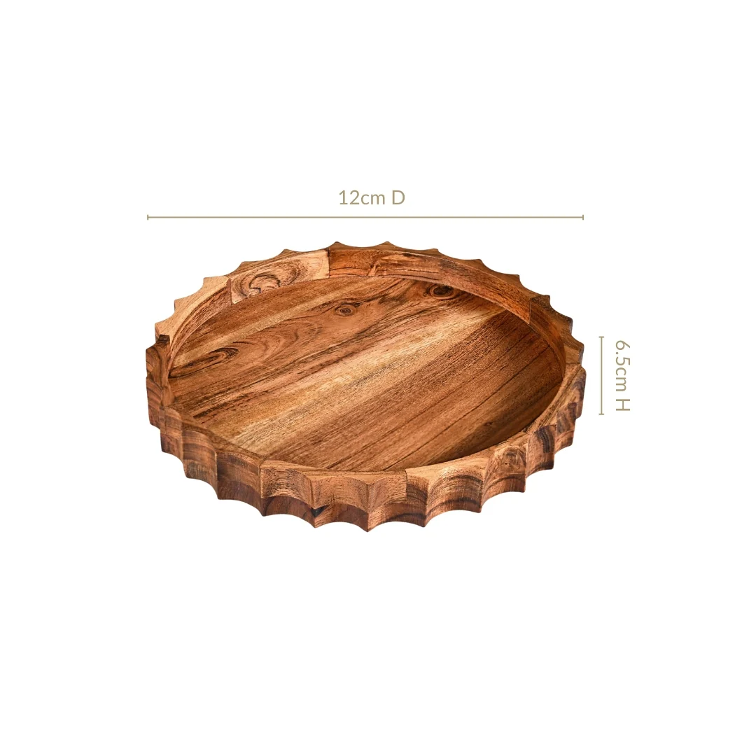 Sunshine Acacia Wood Lazy Susan 5 Inch - Image 4
