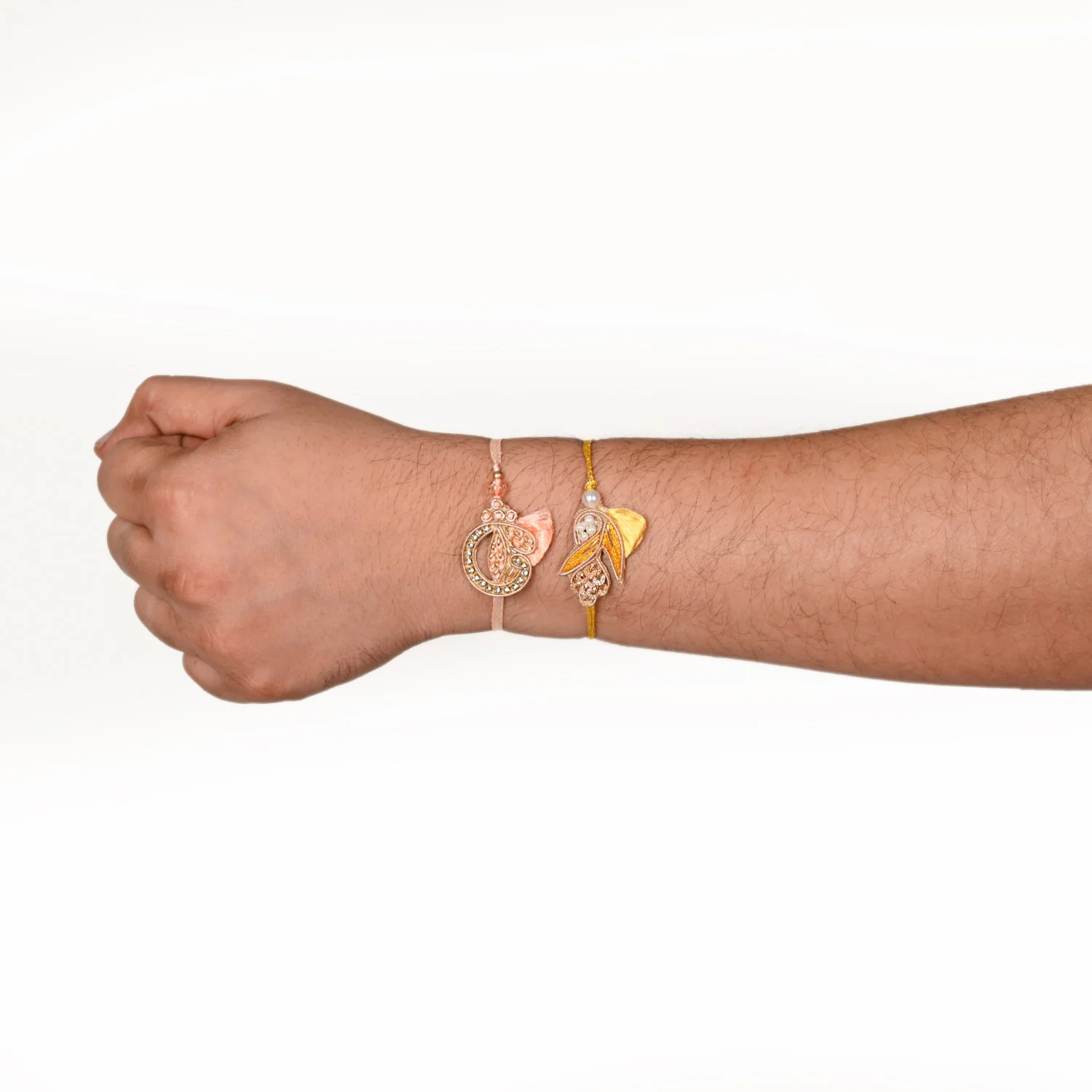 Sunshine Bloom Set Of 2 Rakhi Gift Set - Image 3