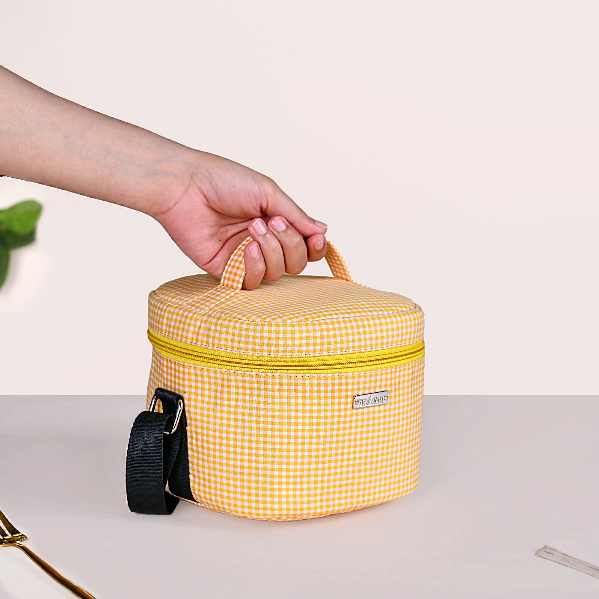 Sunshine Checked Lunch Bag With Insulation - Image 2