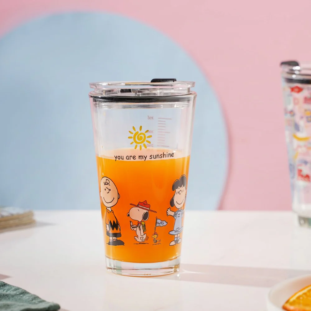 Sunshine Glass Tumbler Large With Lid 350 ml - Image 12