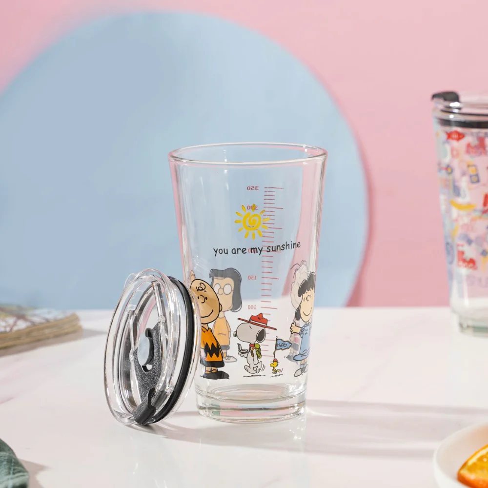 Sunshine Glass Tumbler Large With Lid 350 ml - Image 14