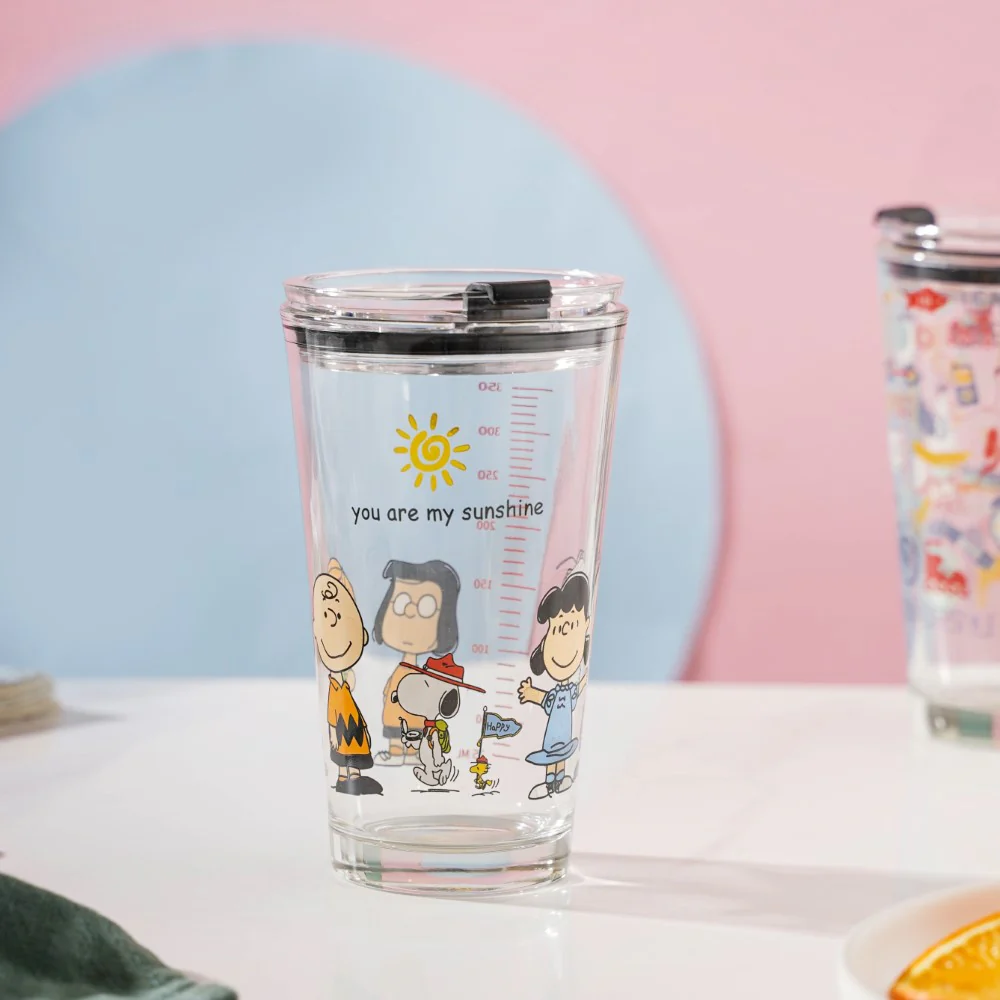 Sunshine Glass Tumbler Large With Lid 350 ml - Image 3
