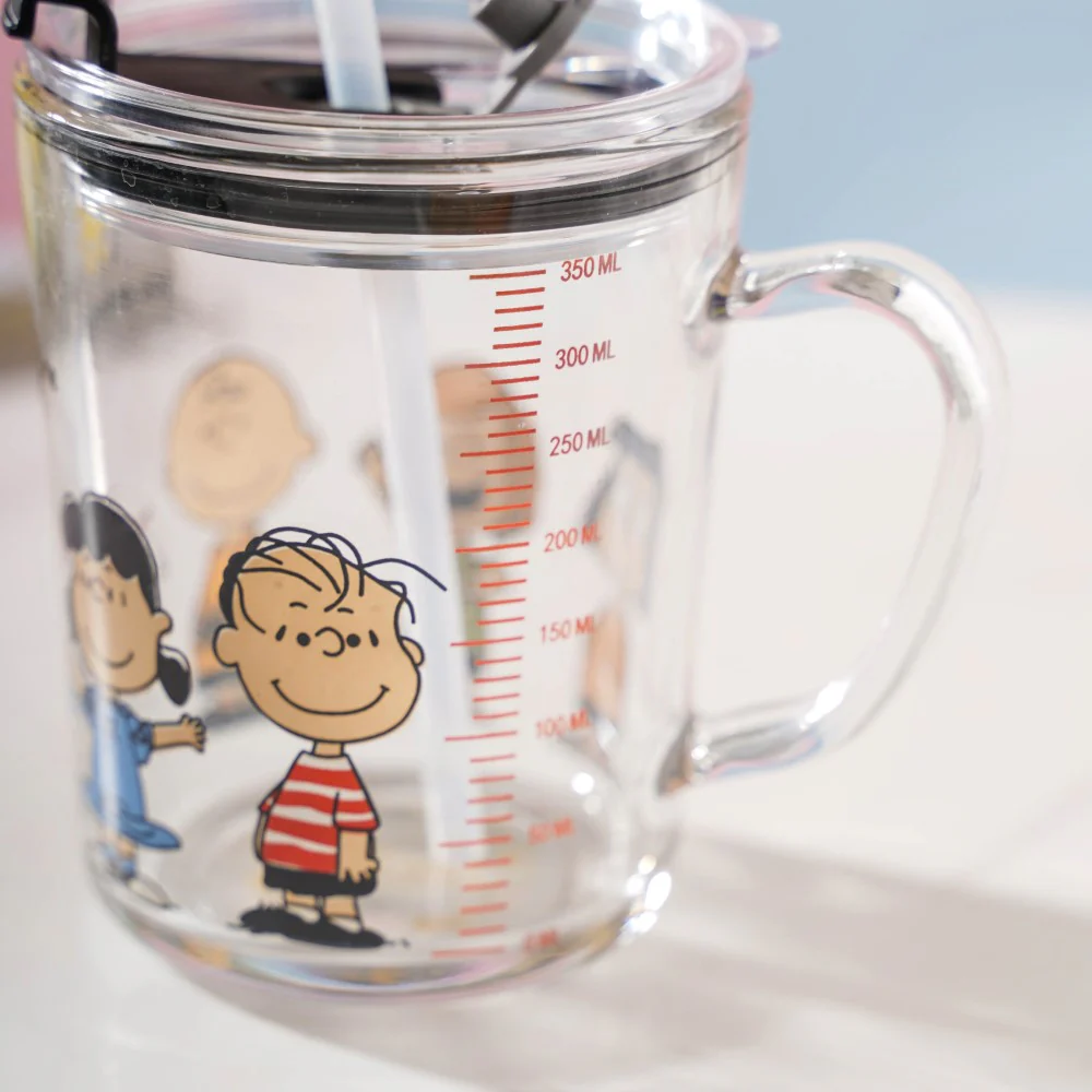 Sunshine Glass Tumbler Small With Lid And Straw 350 ml - Image 8