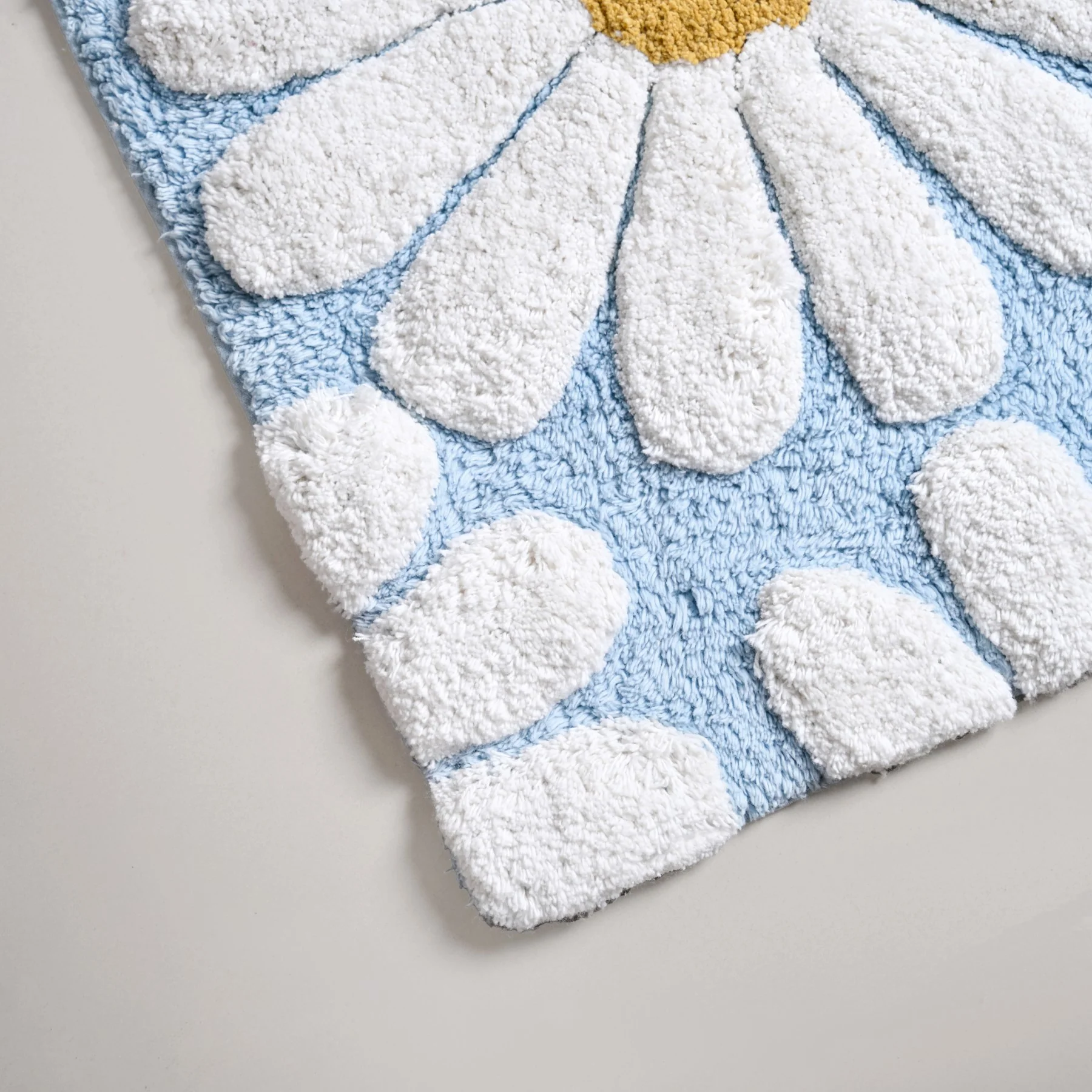 Supersoft Cotton Roseate Anti Slip Floor Mat Blue 85x52cm - Image 4