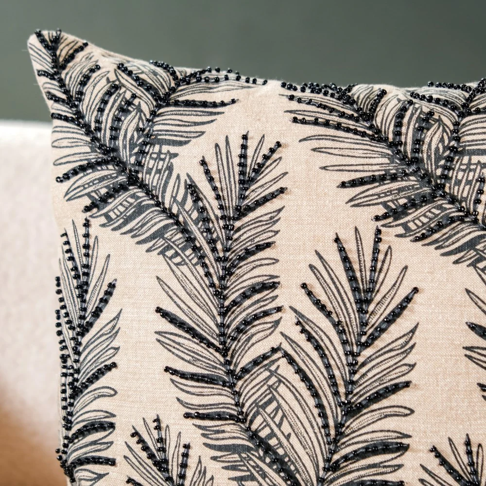 Sustainable Beaded Sofa Cushion Cover 16x16 Inch - Image 7