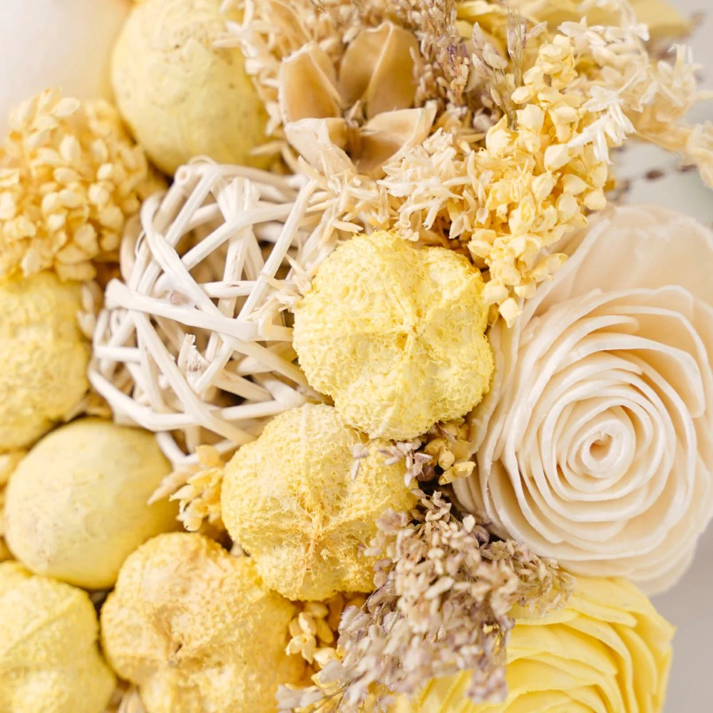 Sustainable Dried Flower Bouquet Yellow - Image 3
