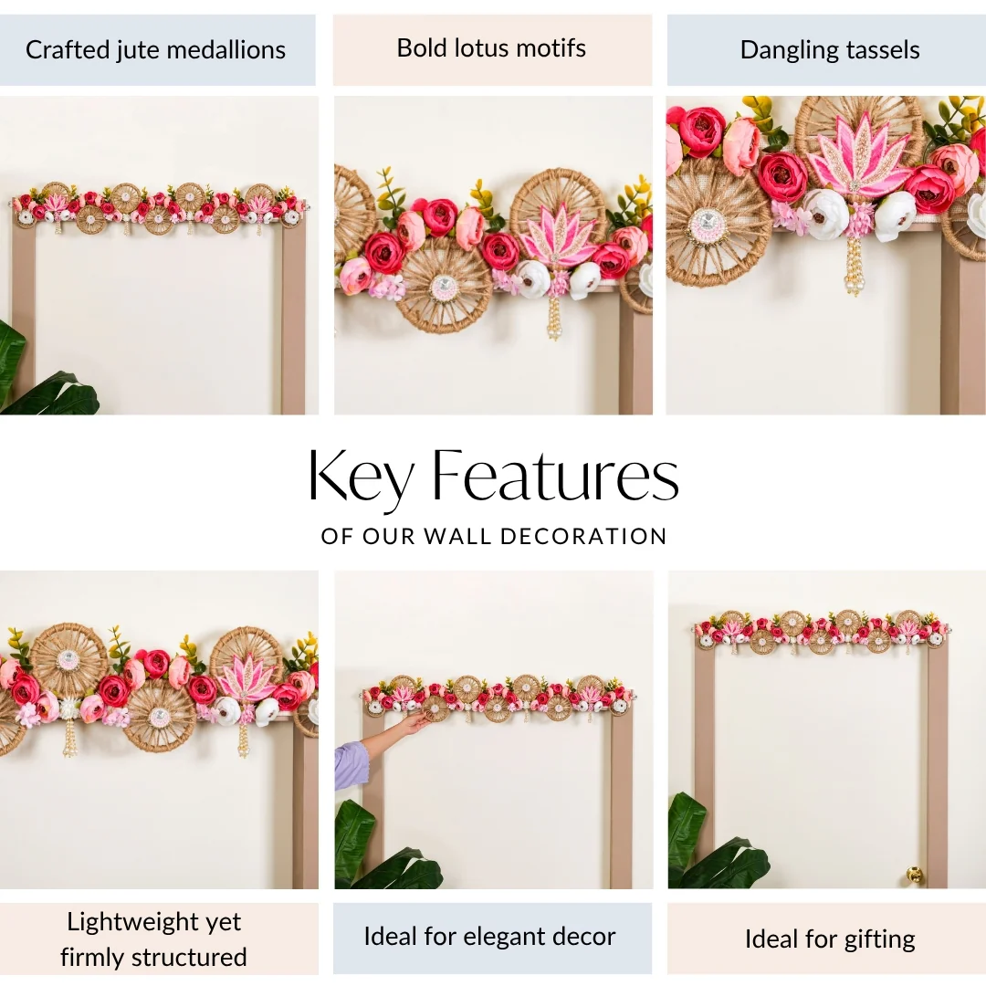 Sustainable Floral Pop Toran For Decoration - Image 6