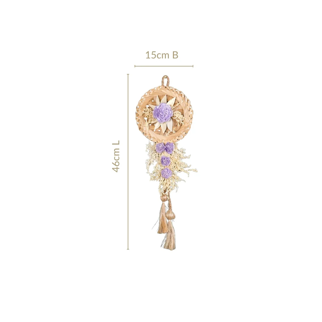 Sustainable Purple Sola Rose Wall Decor Set Of 4 - Image 3