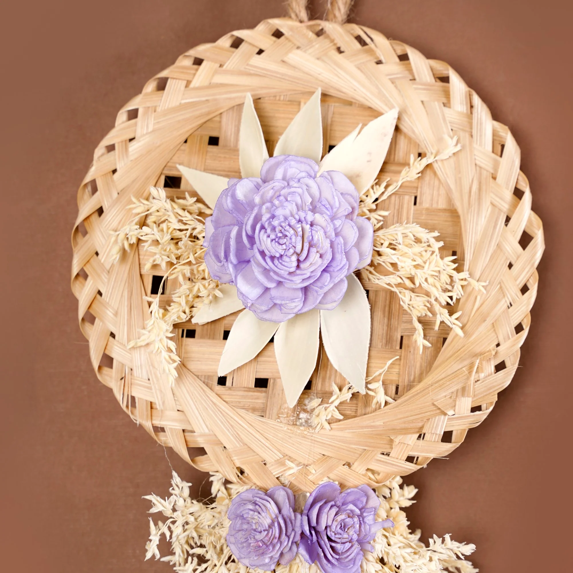 Sustainable Purple Sola Rose Wall Decor Set Of 4 - Image 6