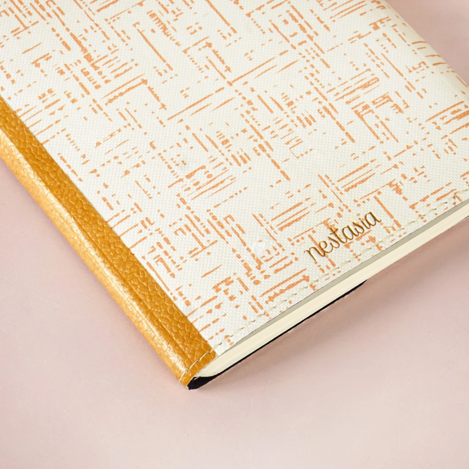 Sustainable Quadrata Pattern Vintage Style Notebook - Image 6