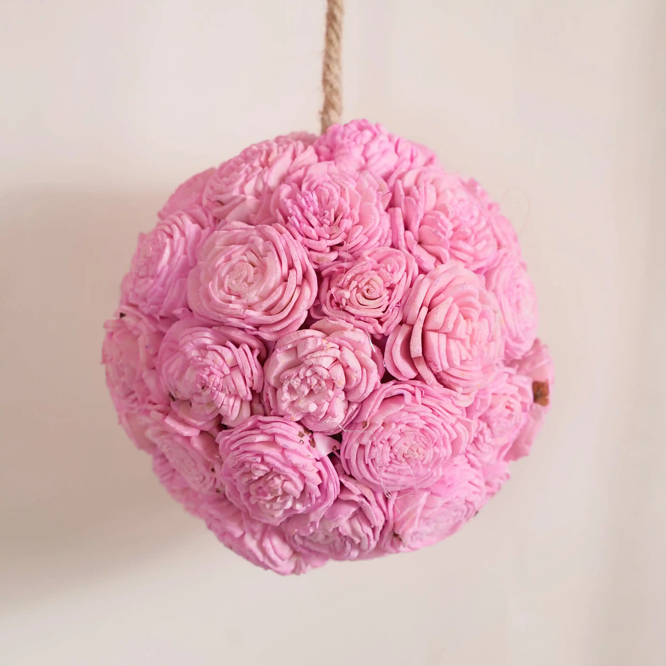 Sustainable Sola Flower Wall Hanging Decor Set of 4 Pink - Image 4