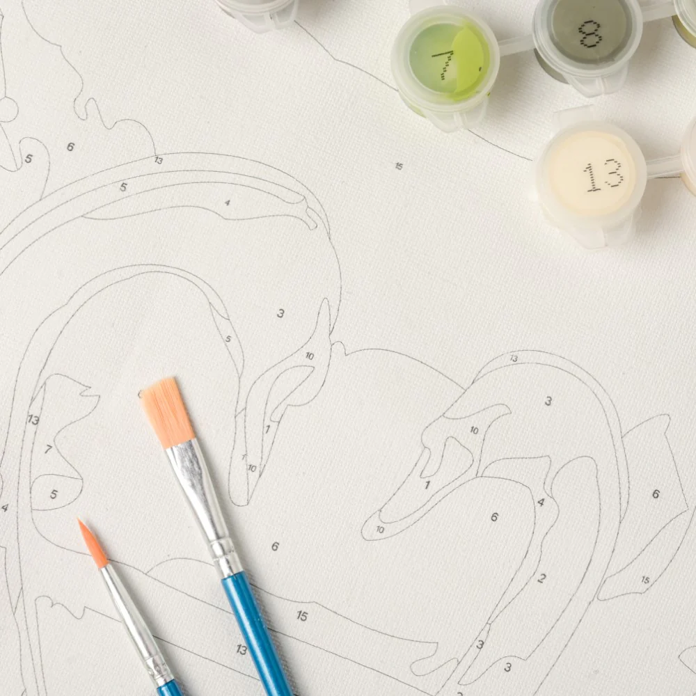 Swan DIY Paint By Numbers Kit - Image 6