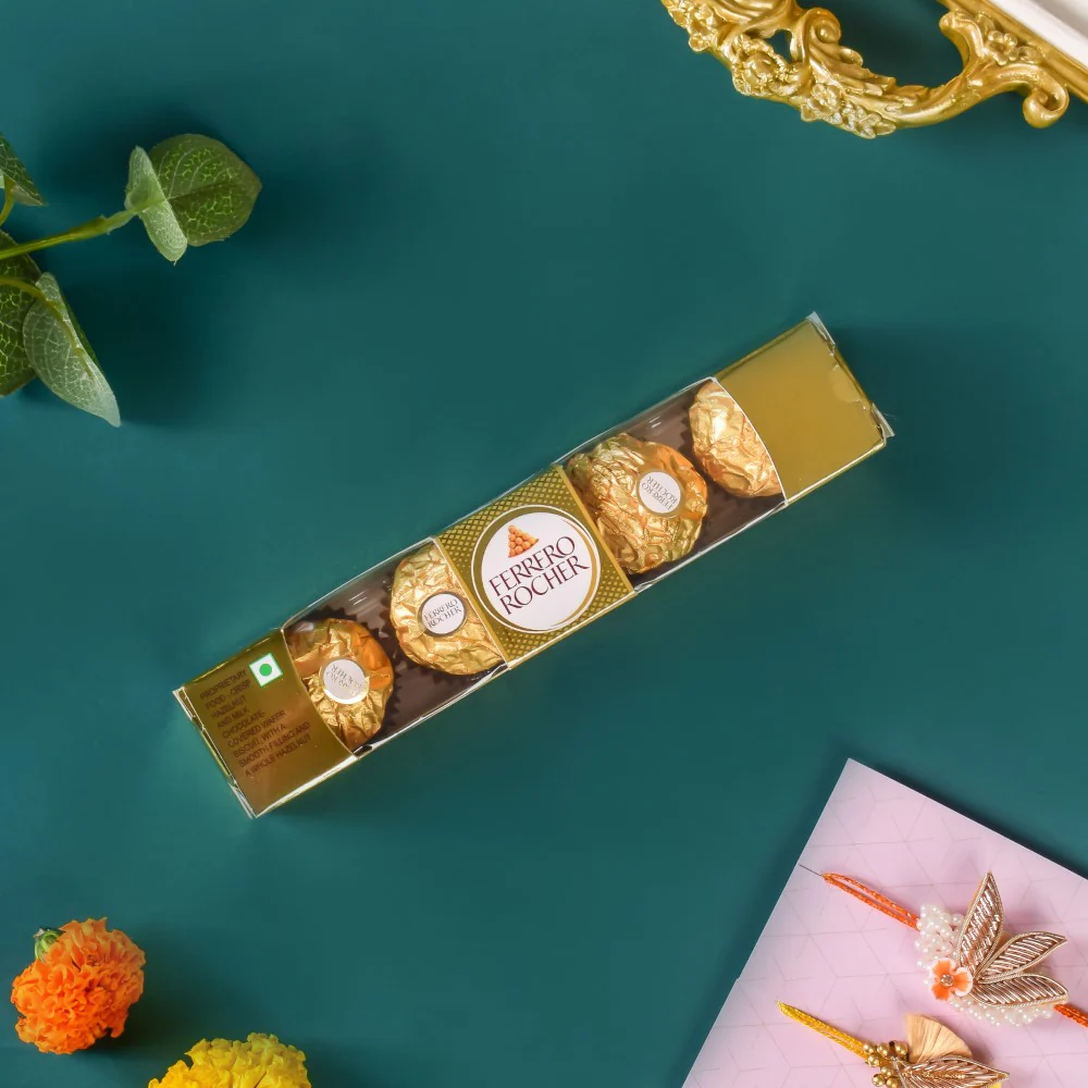 Sweet Sentiments Rakhi Hamper Set Of 3 - Image 3