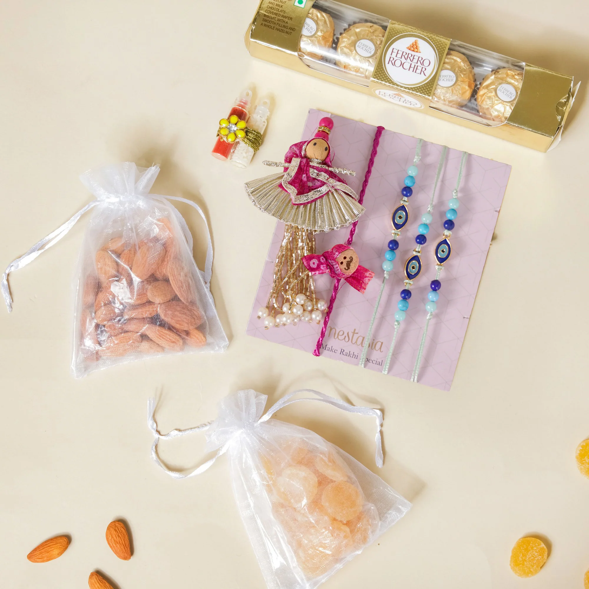 Sweet Surprises Rakhi Gift Hamper Set Of 8 - Image 2