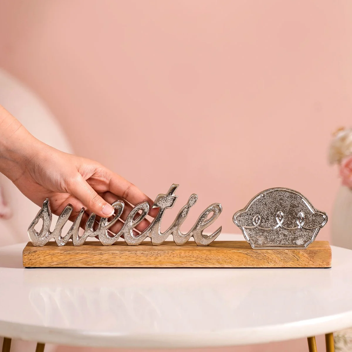 Sweetie Pie Decor Tealight Holder Silver - Image 2