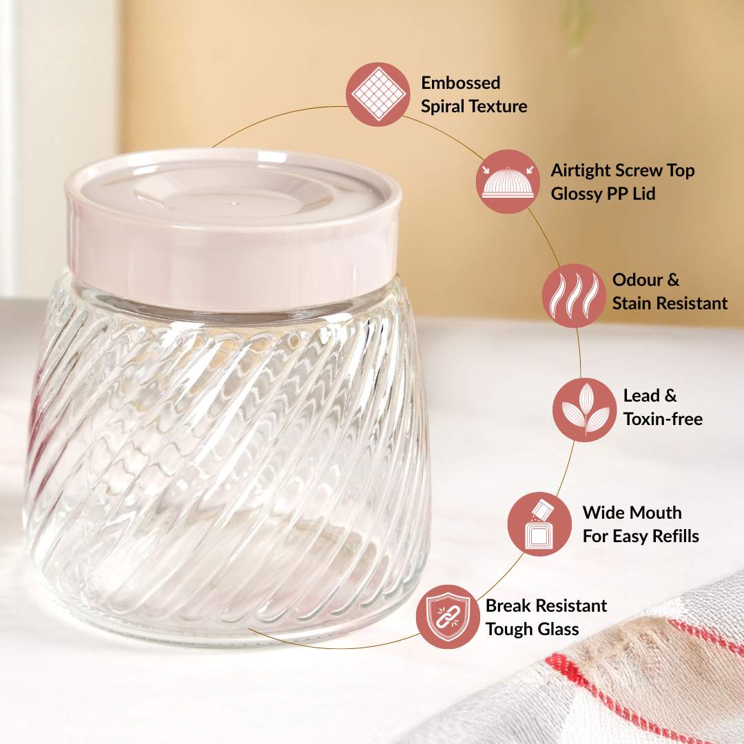 Swirl Jar With Lid Set Of 4 800ml - Image 2