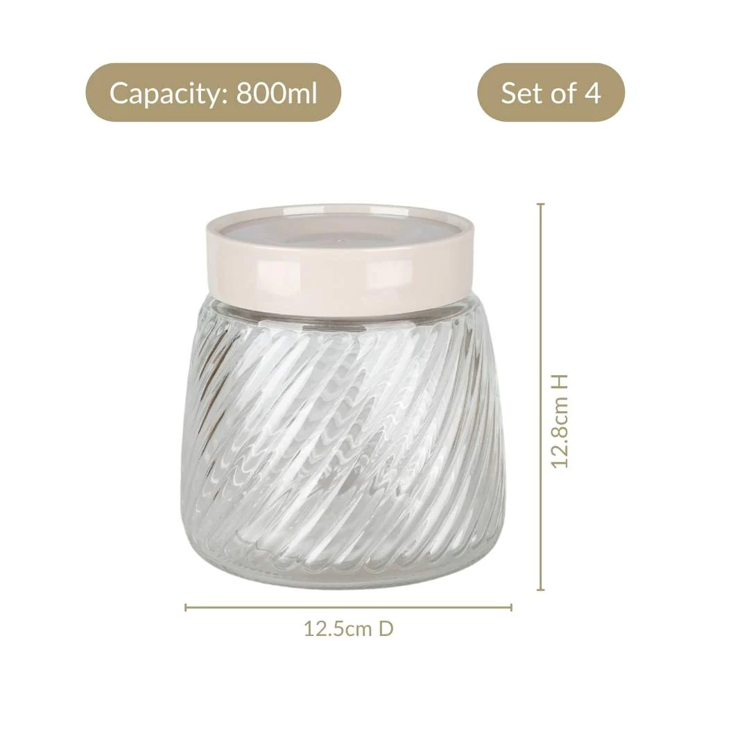Swirl Jar With Lid Set Of 4 800ml - Image 4