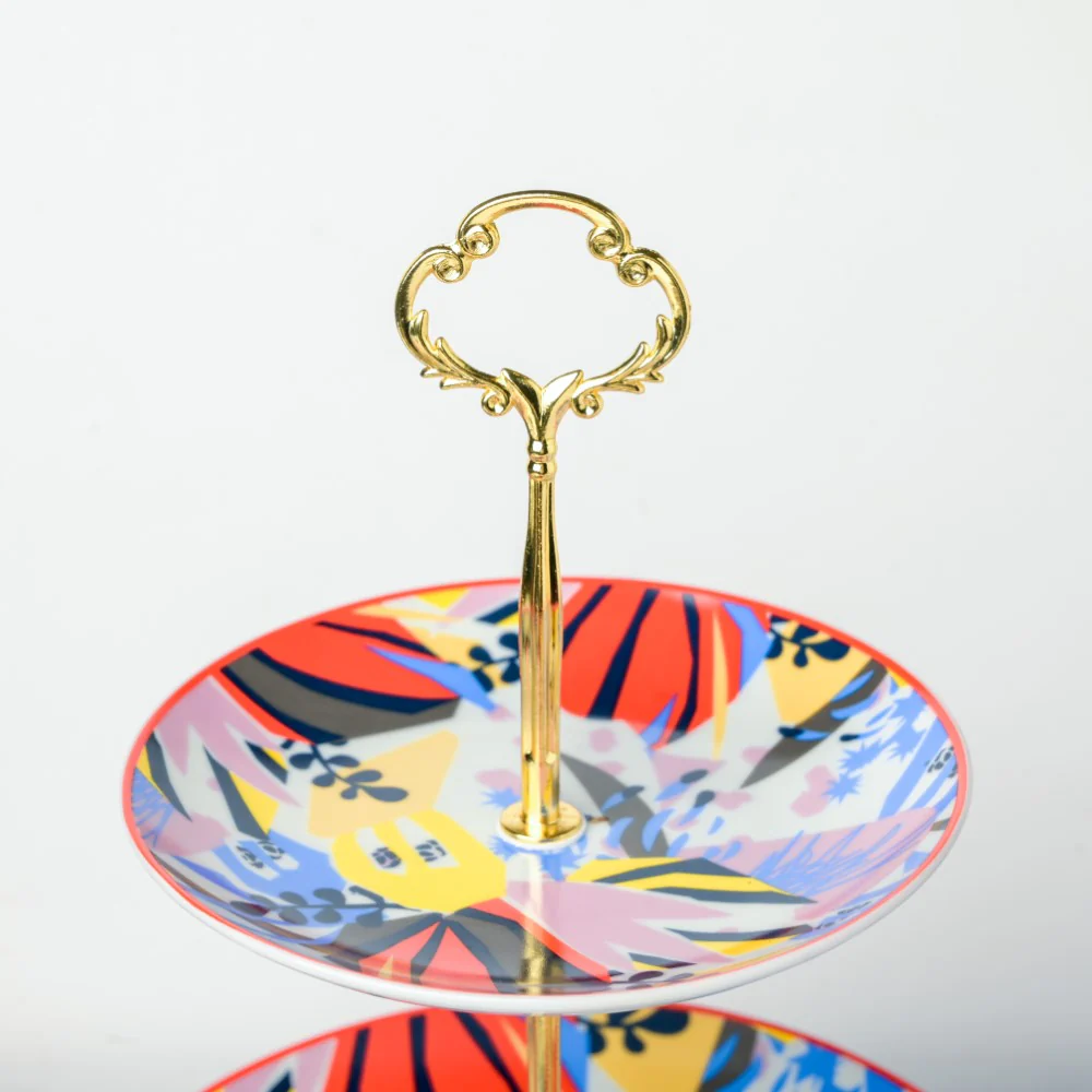 Sylvia Ceramic 3 Tier Cupcake Stand - Image 5
