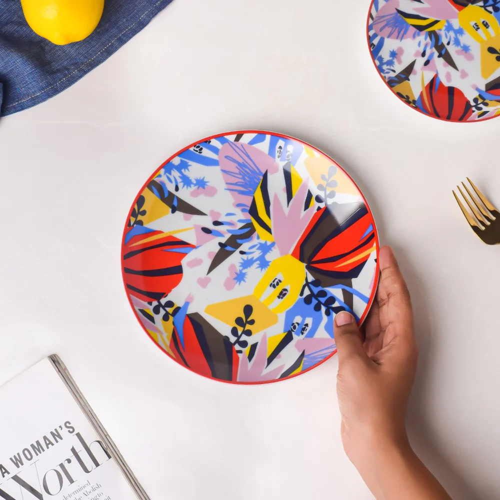 Sylvia Ceramic Snack Plate 8 Inch - Image 2
