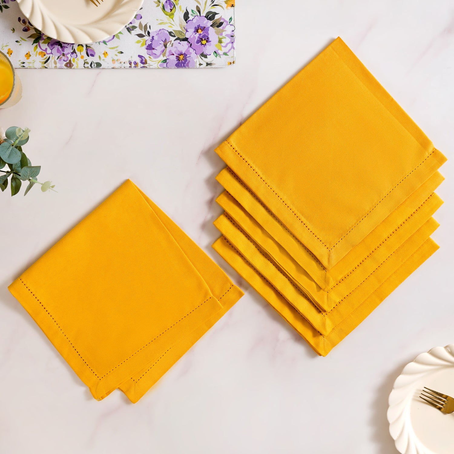 Table Napkin Sunny Yellow Set Of 6 - Image 2