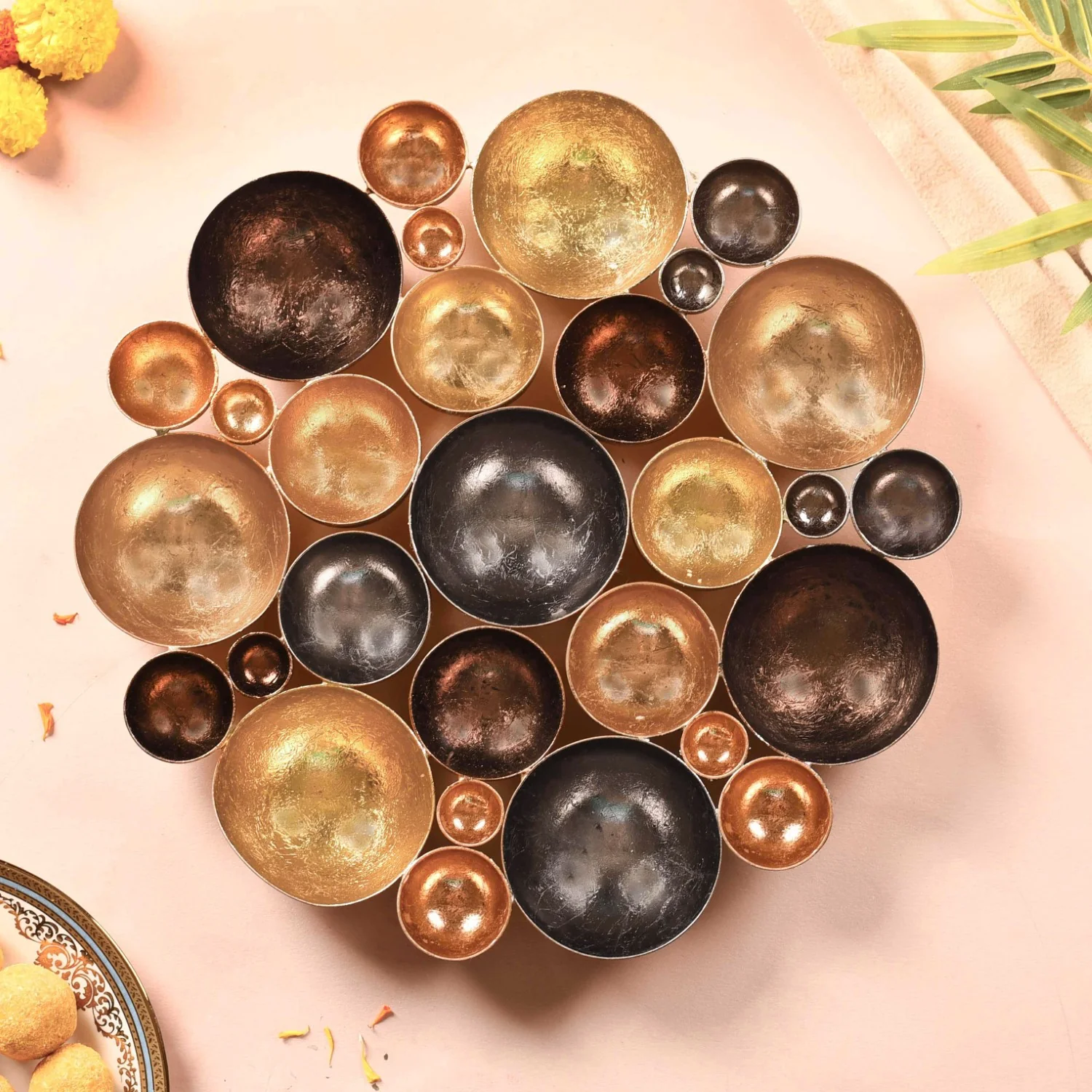 Table Top Decorative Tea Light Holder Gold - Image 7