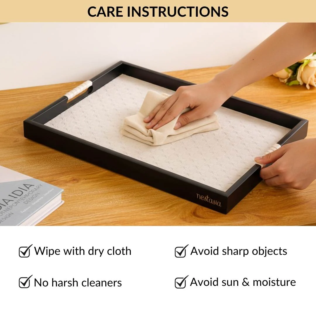 Table Top Luxury Tray Organiser Large Beige - Image 7