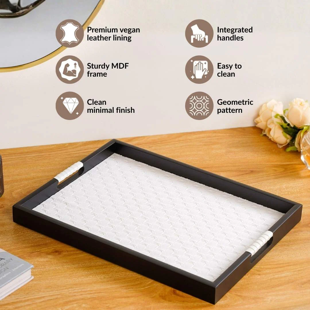 Table Top Luxury Tray Organiser Large White - Image 2