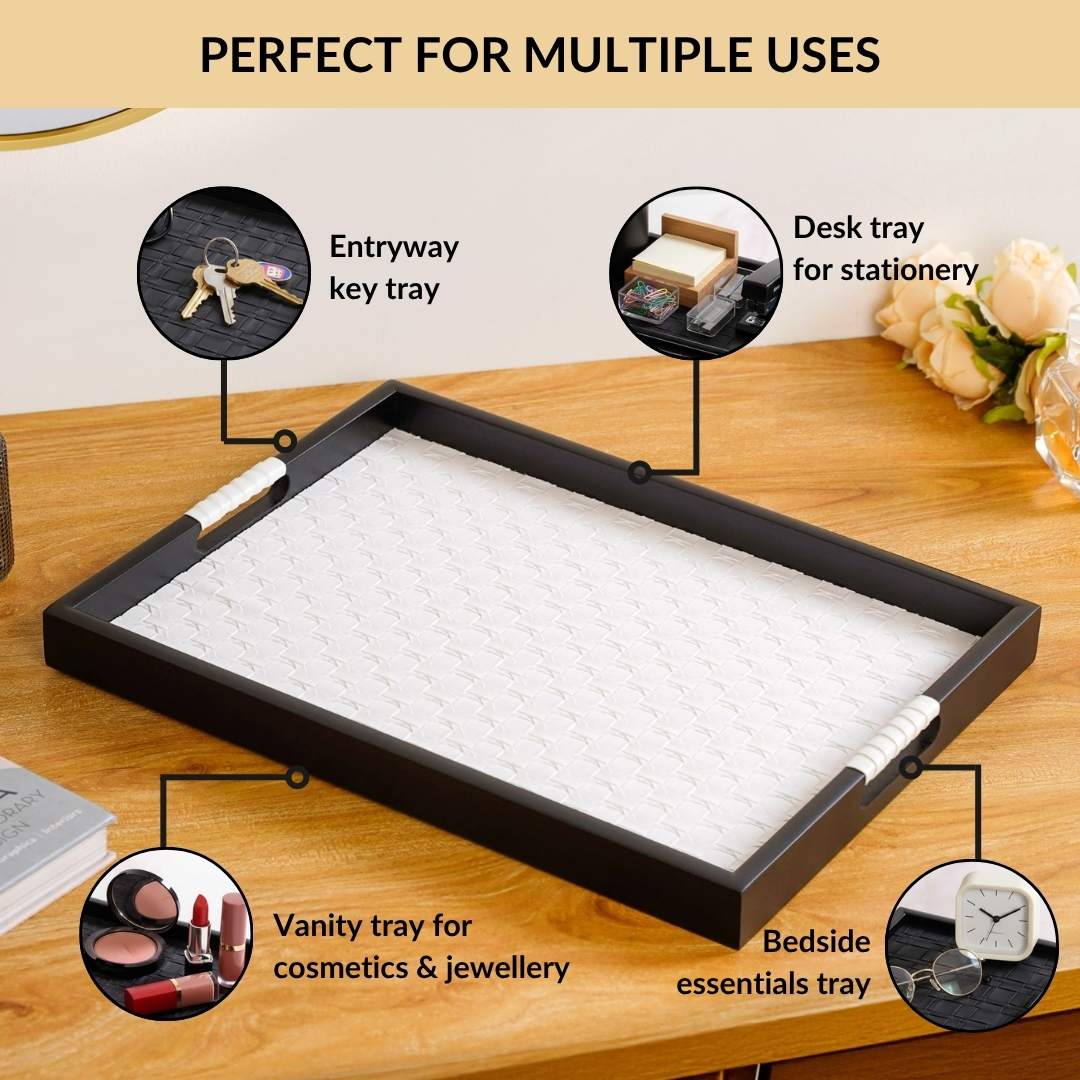 Table Top Luxury Tray Organiser Large White - Image 5