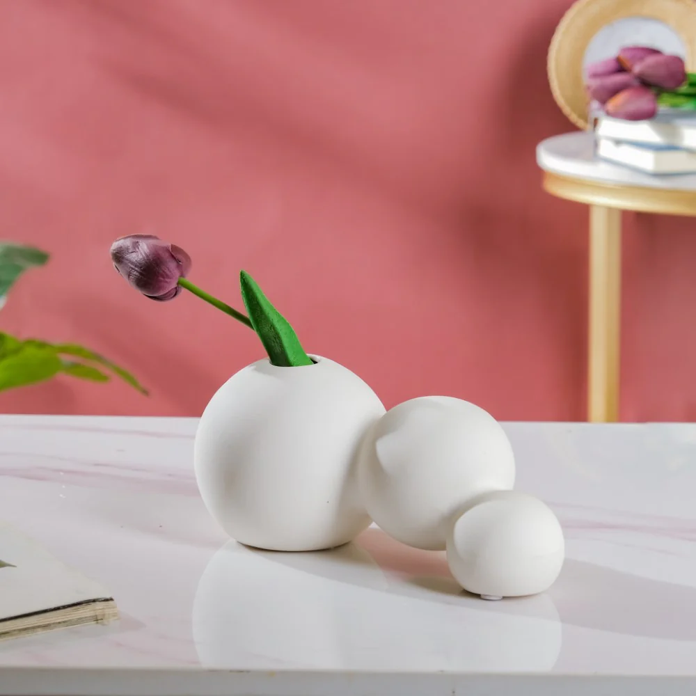 Tabletop Bubble Bud Ceramic Vase