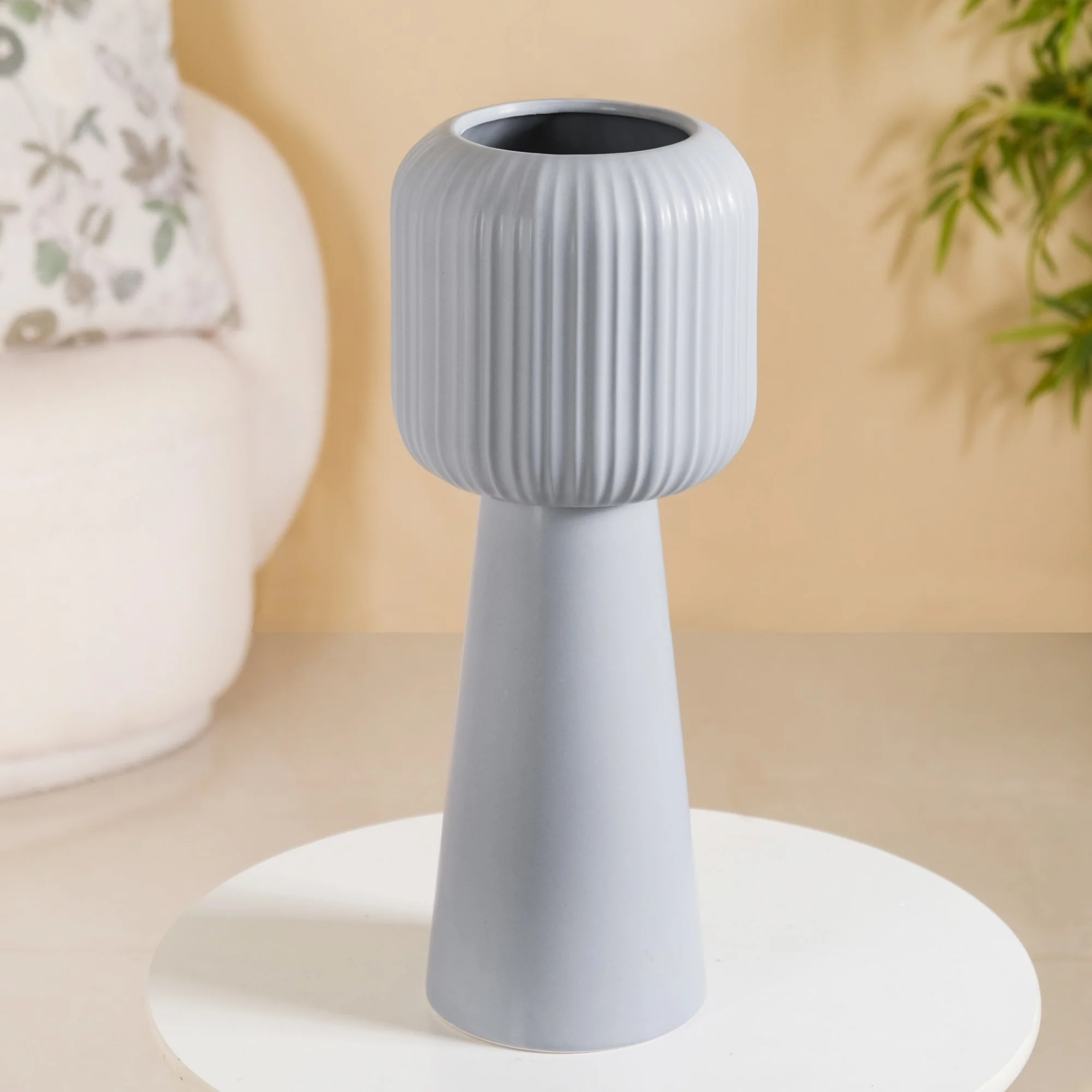 Tall Floor Vase Grey - Image 9