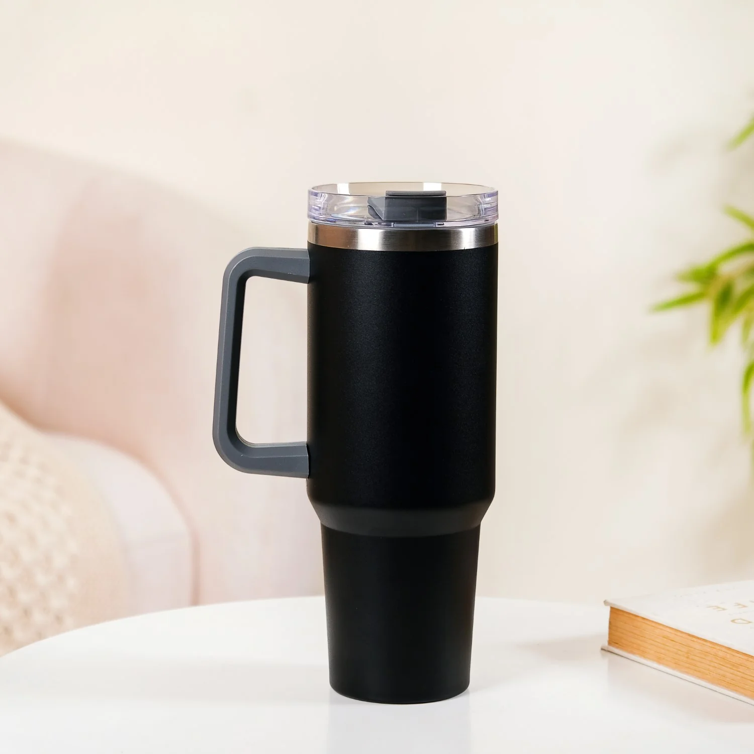 Tall Insulated Travel Water Bottle Leakproof Black 1200ml - Image 13