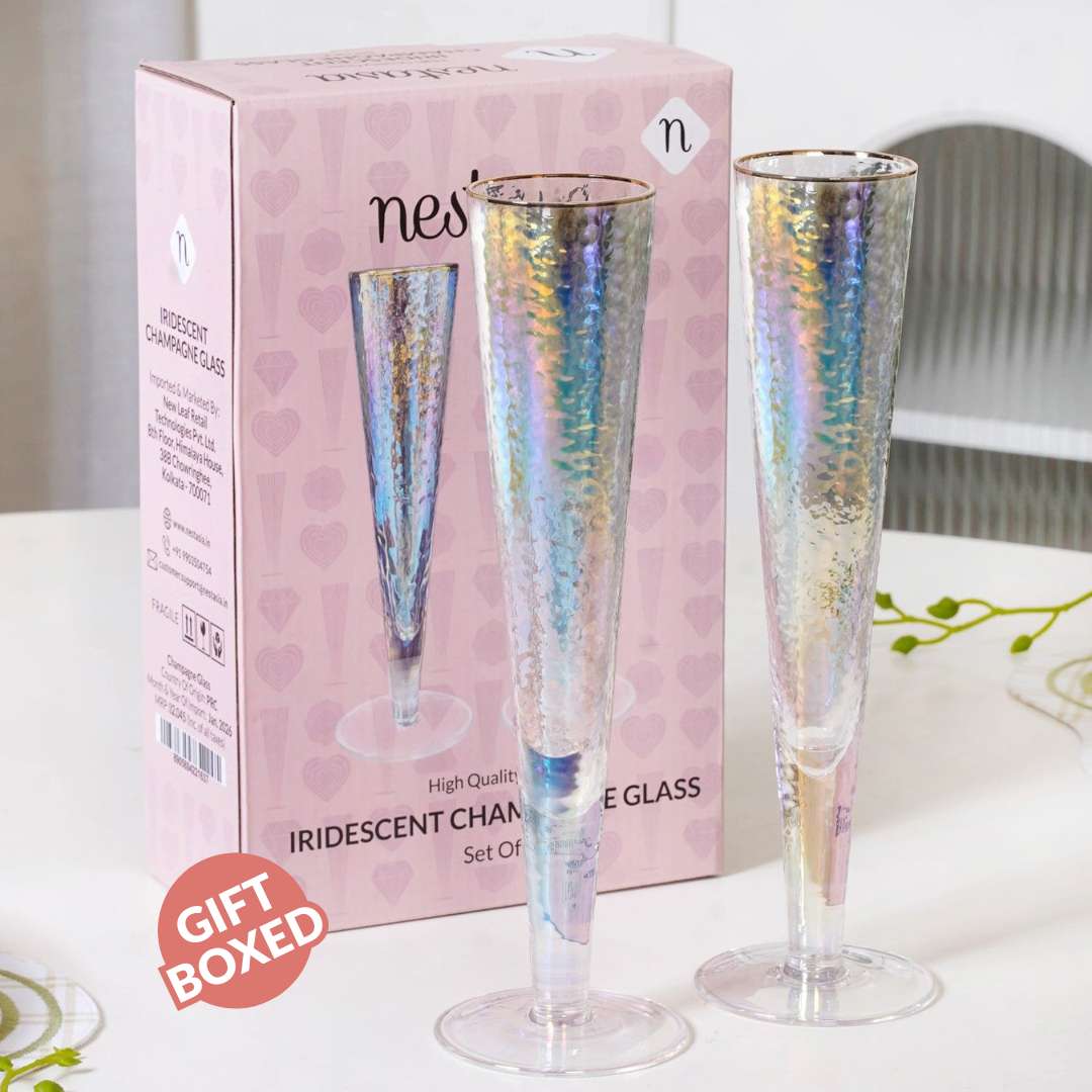Tall Iridescent Champagne Glass Set Of 2 180ml - Image 8