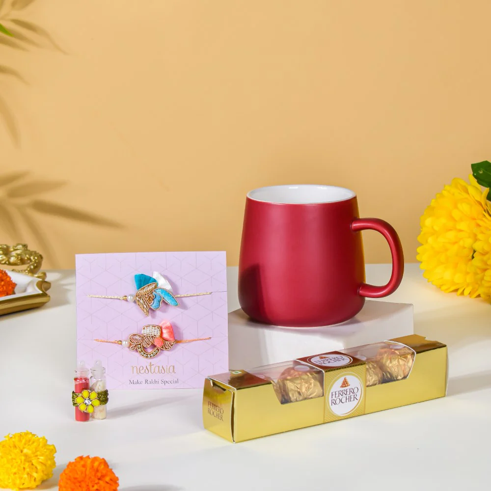 Tea Delight Rakhi Hamper Set Of 4 - Image 3