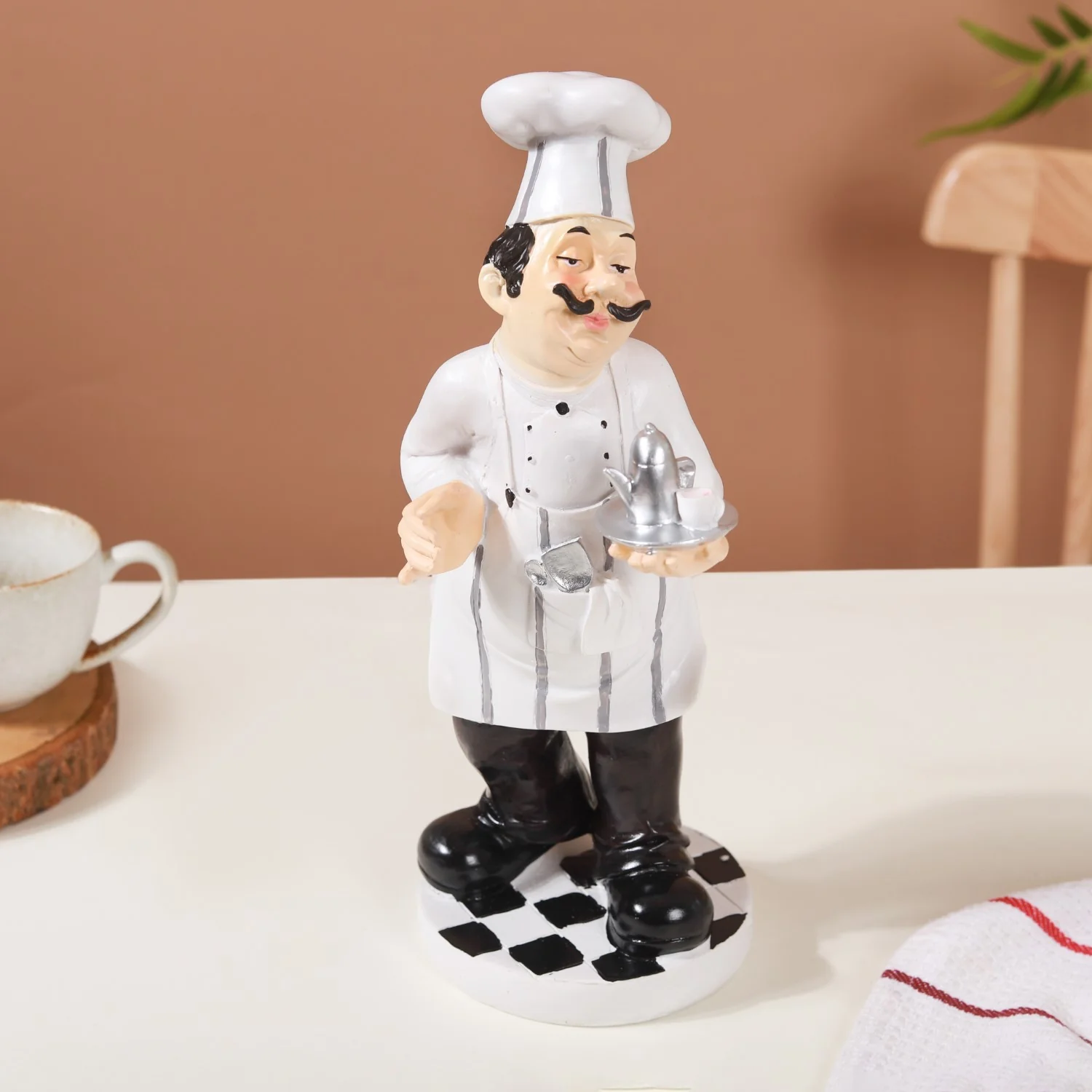 Tea Serving Chef Decor Showpiece