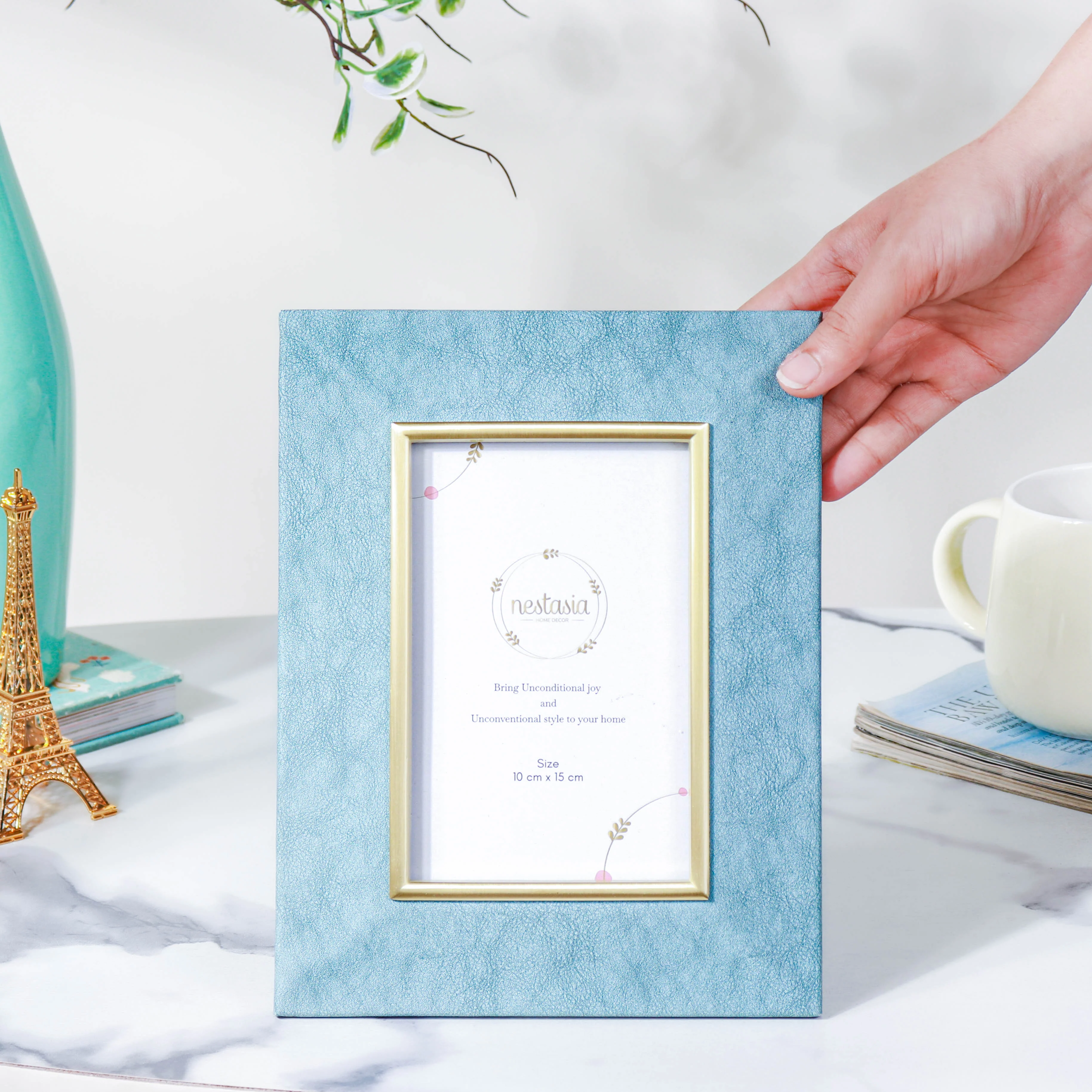 Teal Abstract Photo Frame - Image 3
