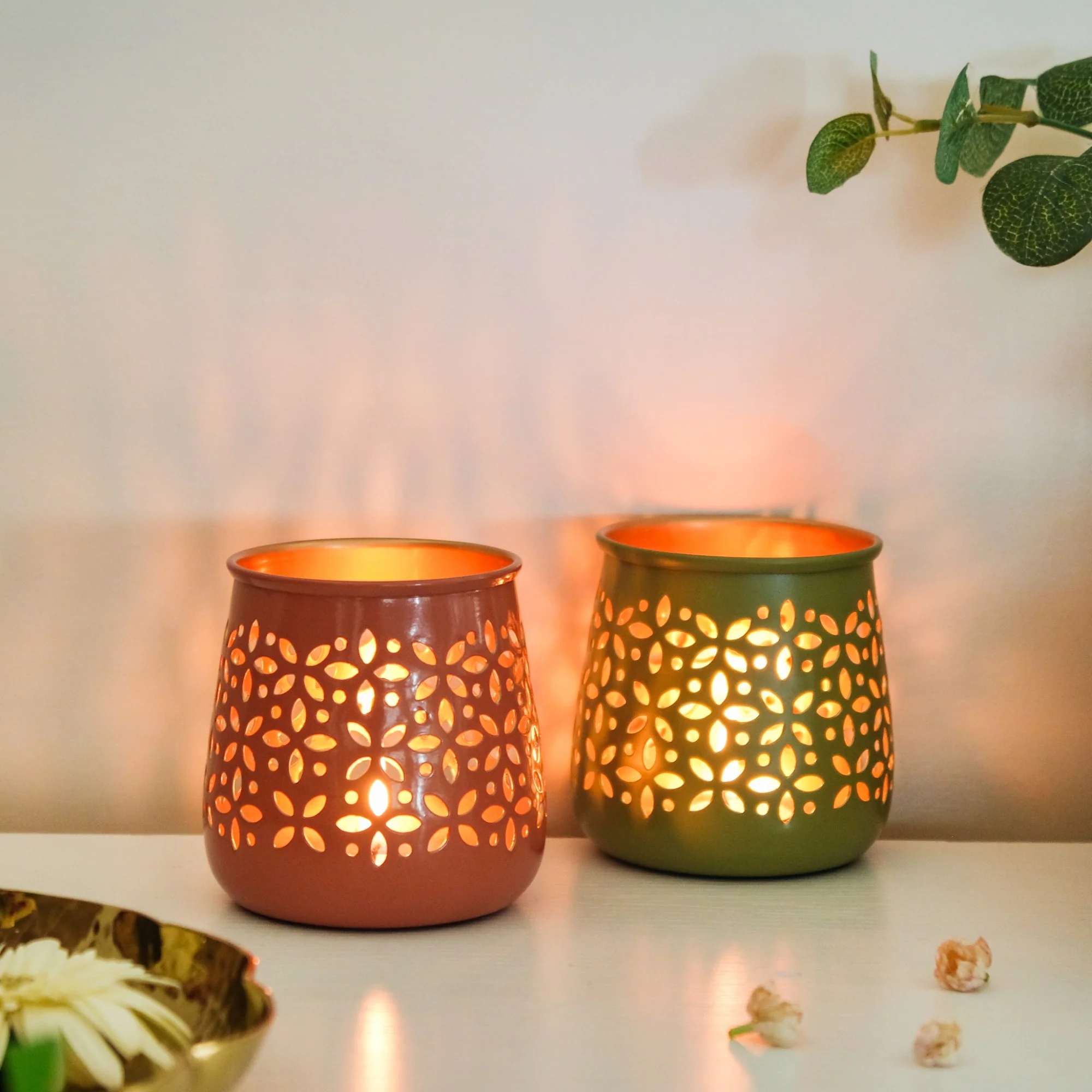 Tealight Candle Holder With Cutwork Set Of 2 - Image 6