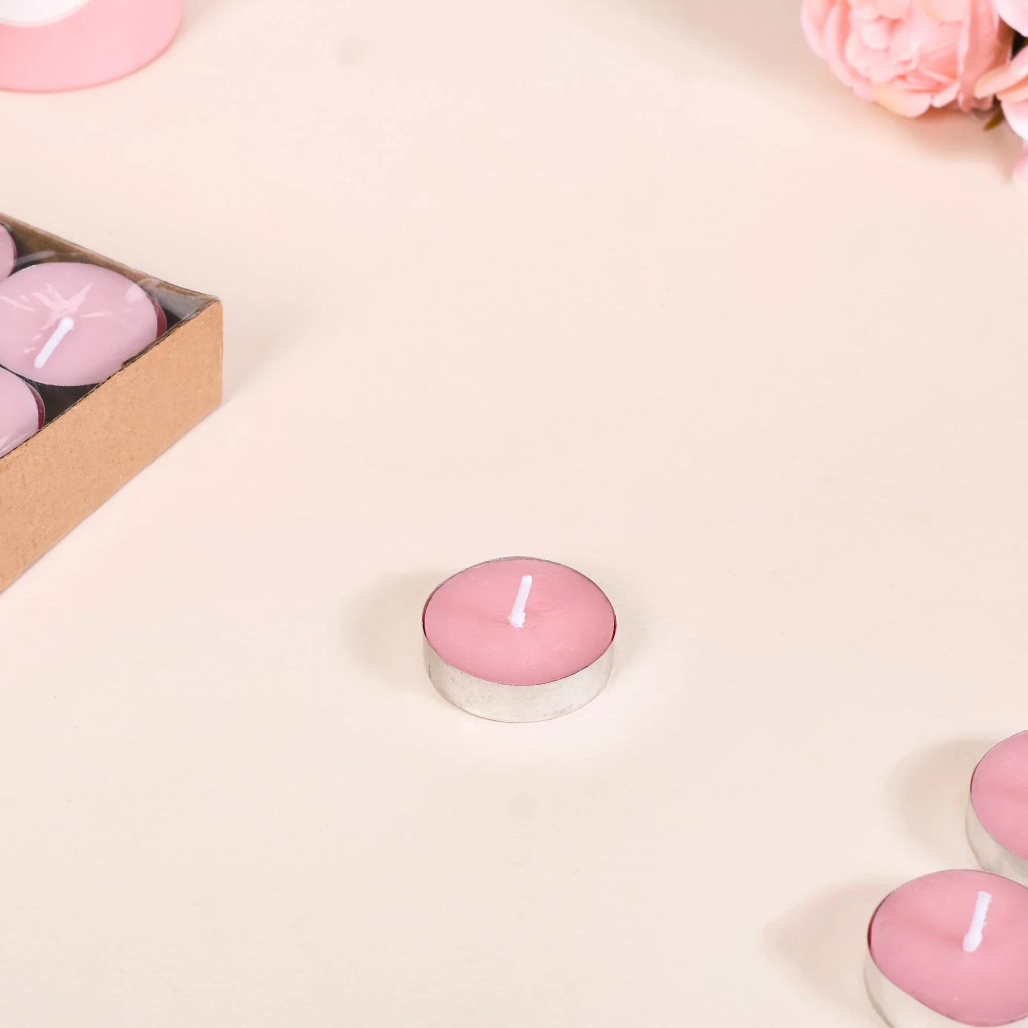 Tealight Candles For Home Decor Pink Set Of 50 - Image 7