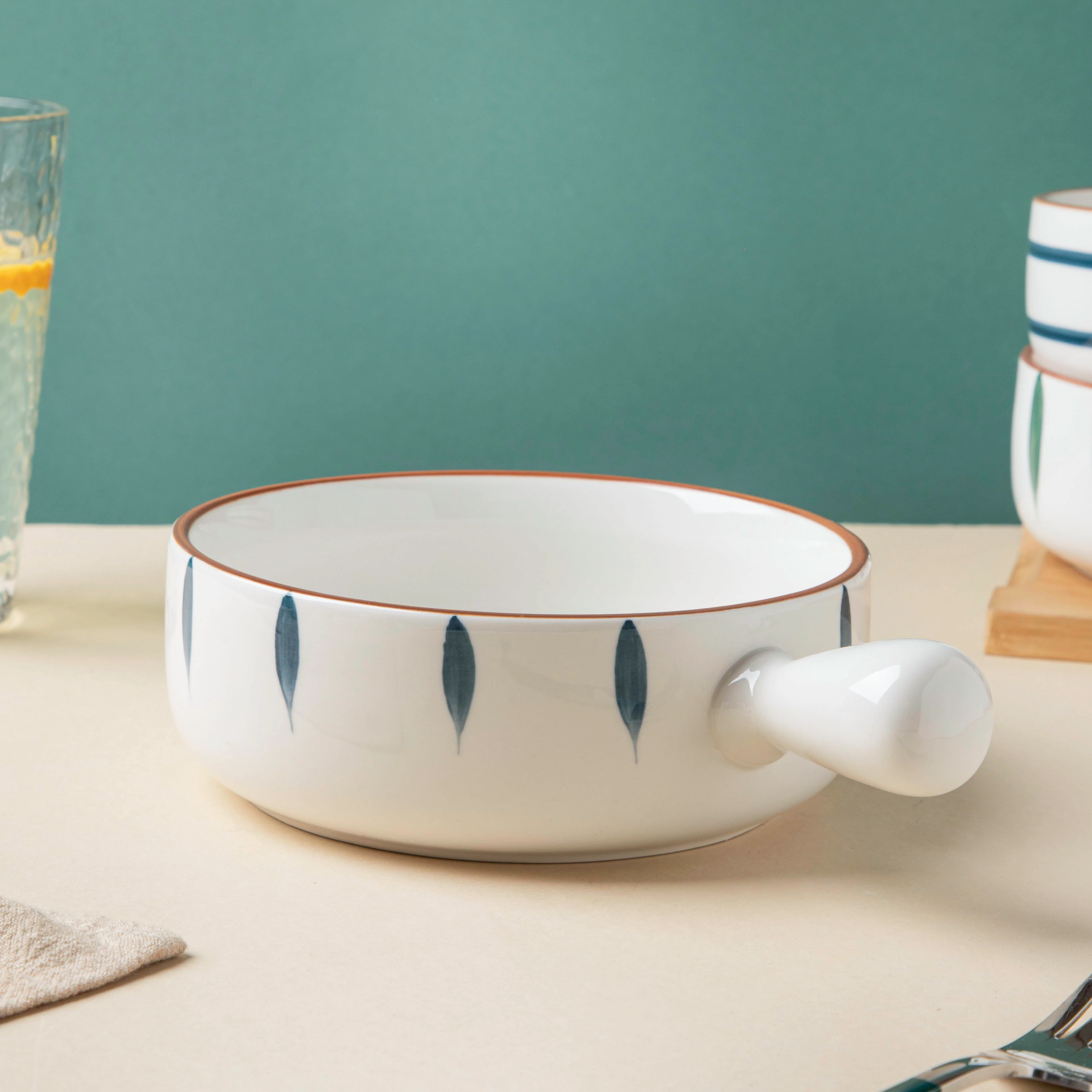 Teardrop Blue 21 Piece Dinner Set For 6 - Image 7