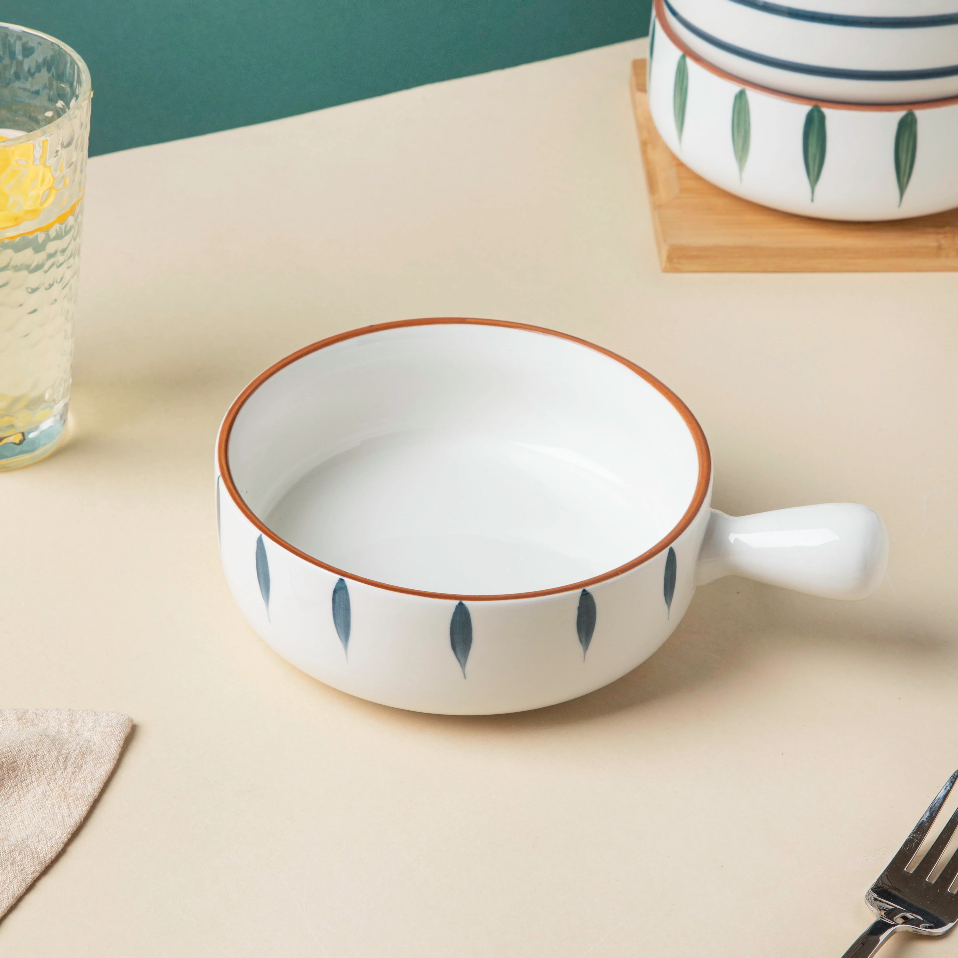 Teardrop Blue 21 Piece Dinner Set For 6 - Image 8