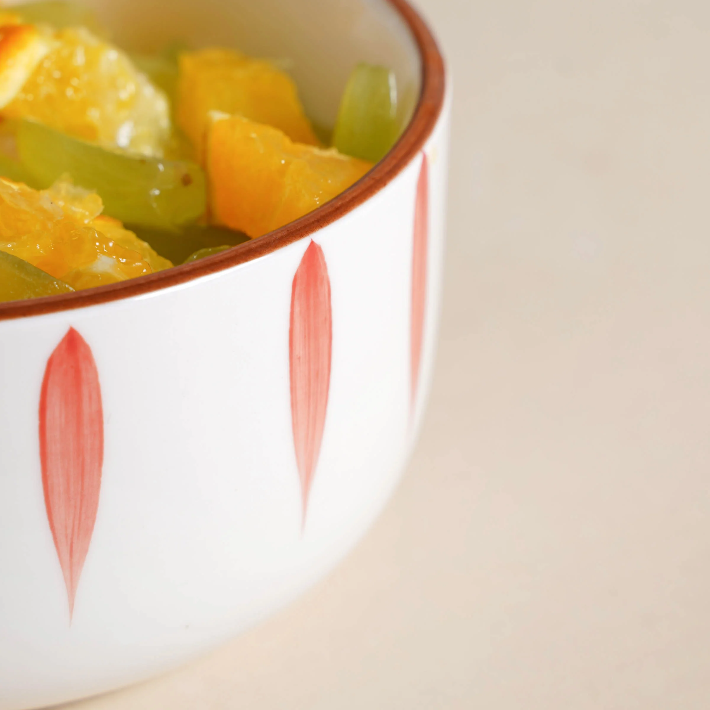 Teardrop Ceramic Soup Bowl Red - Image 3