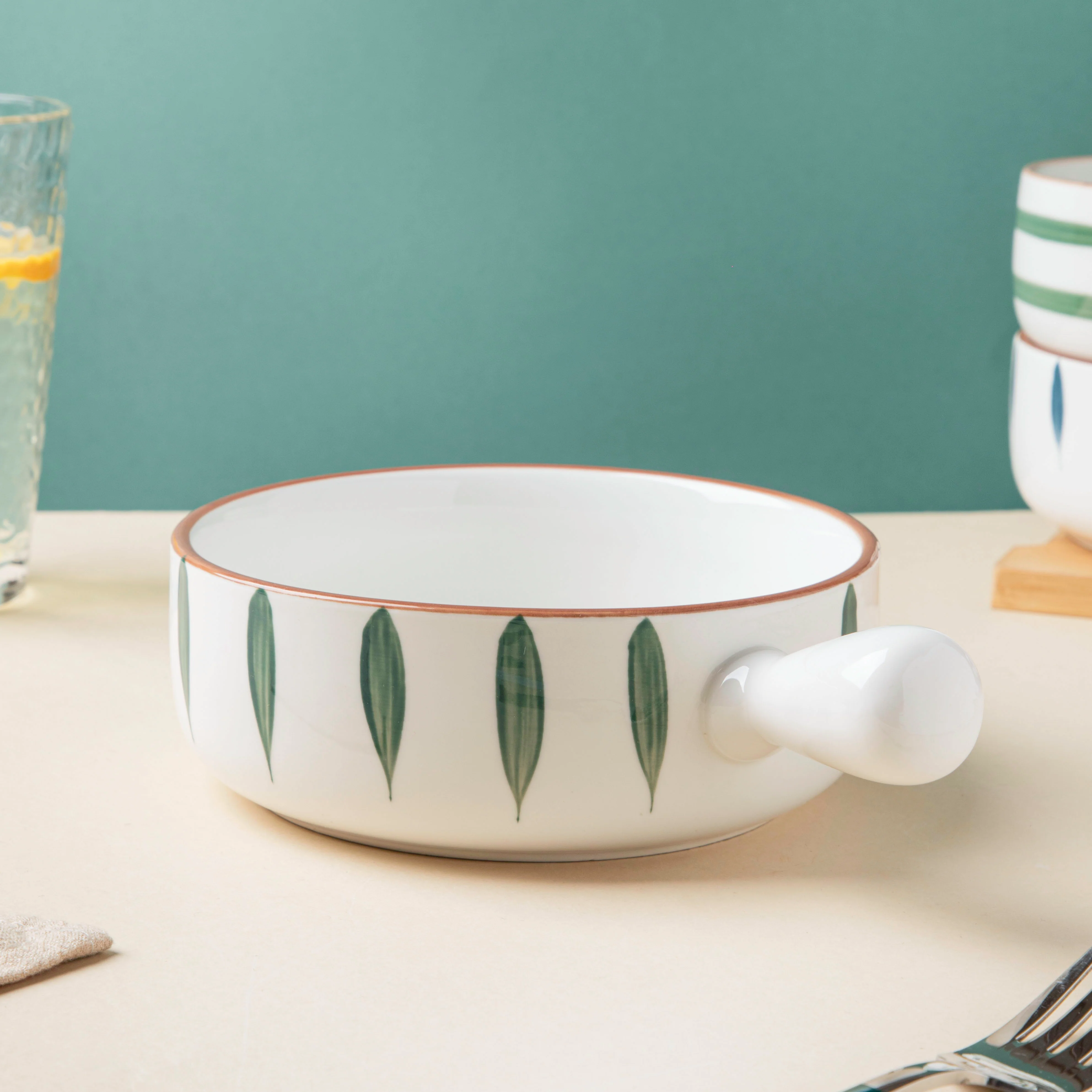 Teardrop Green 21 Piece Dinner Set For 6 - Image 7