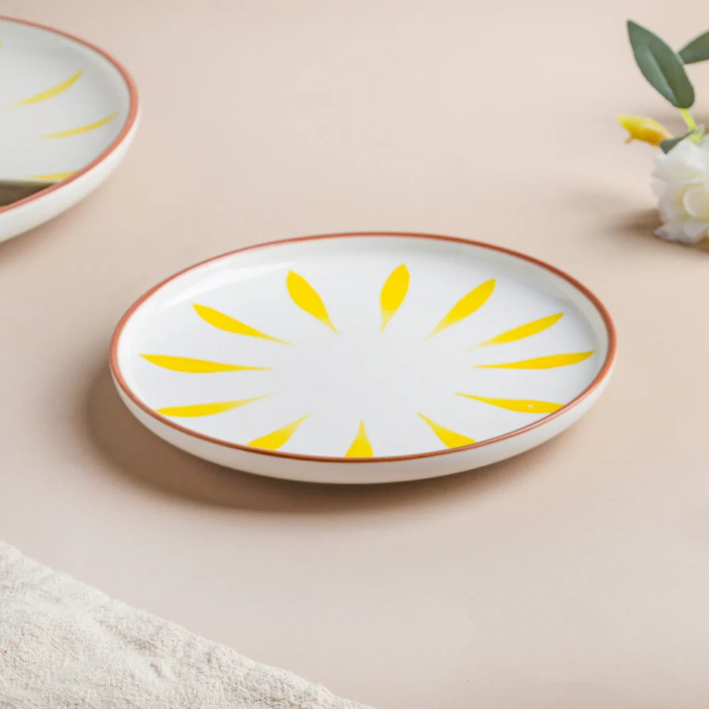 Teardrop Snack Plate Yellow 6 Inch - Image 3