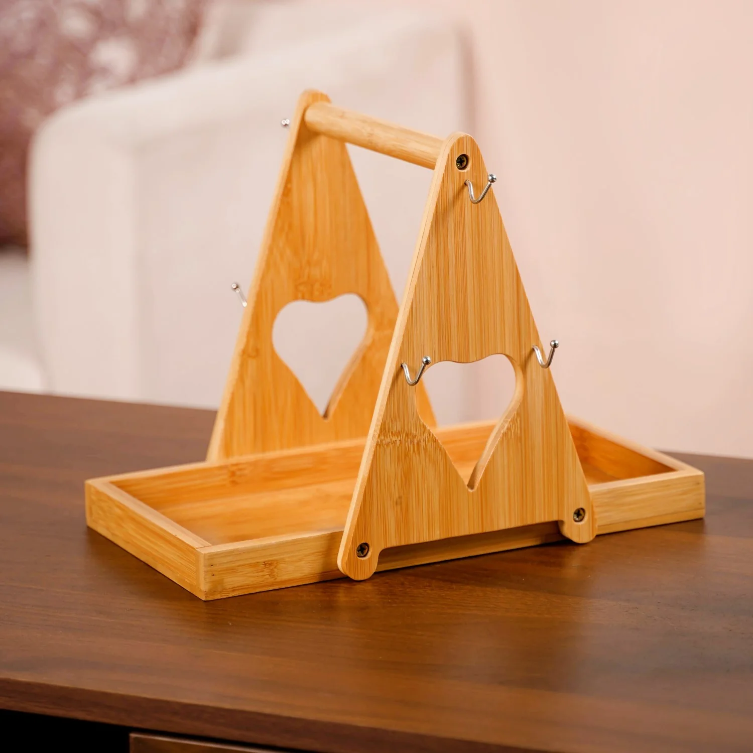 Teardrop Textured Ceramic Tea Set For 6 With Stand - Image 9